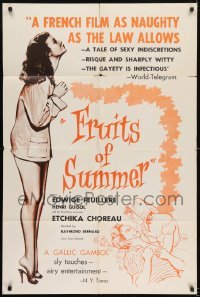 2r426 FRUITS OF SUMMER 1sh 1955 sexiest French Etchika Choreau is as naughty as the law allows!