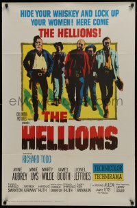 2r492 HELLIONS 1sh 1962 hide your whiskey & lock up your women, Ken Annakin directed!