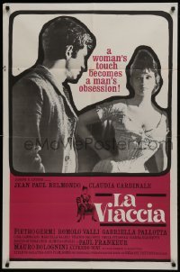 2r582 LA VIACCIA 1sh 1962 La Viaccia, art of Jean Paul Belmondo & Claudia Cardinale!