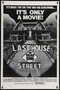 2r591 LAST HOUSE ON DEAD END STREET 1sh 1977 evil that had you screaming is back, it's only a movie