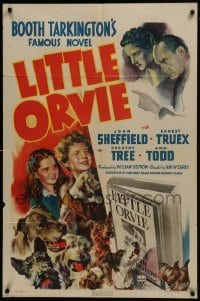 2r610 LITTLE ORVIE 1sh 1940 Johnny Sheffield, Ernest Truex, from Booth Tarkington novel!