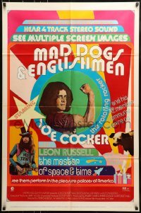 2r635 MAD DOGS & ENGLISHMEN 1sh 1971 Joe Cocker, rock 'n' roll, cool poster design!