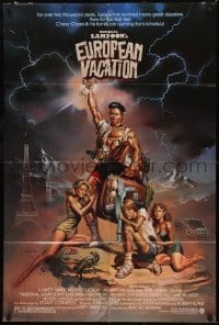2r686 NATIONAL LAMPOON'S EUROPEAN VACATION 1sh 1985 Chevy Chase, wacky fantasy art by Vallejo!