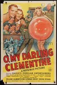 2r703 O MY DARLING CLEMENTINE 1sh 1943 Roy Acuff & His Smoky Mountain Boys and Girls, Radio Rogues!