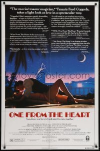 2r715 ONE FROM THE HEART 1sh 1982 blue art style, Francis Ford Coppola, Raul Julia, Kinski!