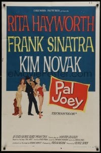2r724 PAL JOEY 1sh 1957 Maurice Thomas art of Frank Sinatra, sexy Rita Hayworth & Kim Novak!
