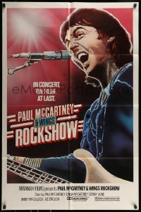 2r731 PAUL MCCARTNEY & WINGS ROCKSHOW 1sh 1980 art of him playing guitar & singing by Kozlowski!
