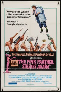 2r741 PINK PANTHER STRIKES AGAIN style B 1sh 1976 Peter Sellers is Inspector Clouseau, Geoffrey art!