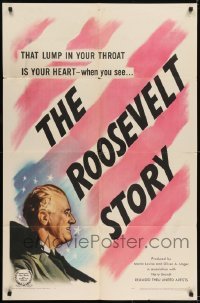 2r782 ROOSEVELT STORY 1sh 1948 former President Franklin Delano biography!