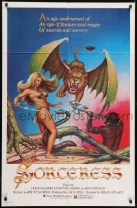 2r842 SORCERESS 1sh 1982 sexy E. Carugati sword & sorcery flying lions fantasy art!
