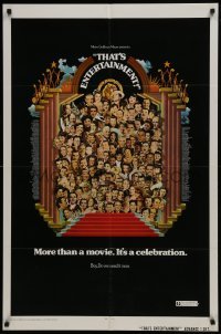 2r895 THAT'S ENTERTAINMENT advance 1sh 1974 classic MGM Hollywood scenes, it's a celebration!