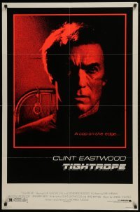 2r912 TIGHTROPE 1sh 1984 Clint Eastwood is a cop on the edge, cool handcuff image!