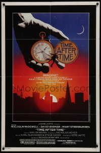 2r914 TIME AFTER TIME 1sh 1979 directed by Nicholas Meyer, cool fantasy artwork by Noble!