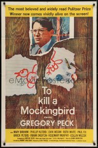 2r917 TO KILL A MOCKINGBIRD 1sh 1963 by Mary Badham who signed as 'Scout', Gregory Peck classic!