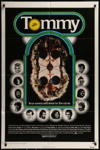 2r922 TOMMY 1sh 1975 The Who, Roger Daltrey, rock & roll, cool mirror image!