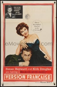 2r926 TOP SECRET AFFAIR 1sh 1957 Susan Hayward tames toughest General Kirk Douglas!