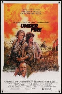 2r947 UNDER FIRE 1sh 1983 Nick Nolte, Gene Hackman, Joanna Cassidy, great Struzan art!