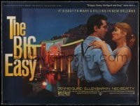 2s079 BIG EASY linen British quad 1987 different art of Dennis Quaid & sexy Ellen Barkin dancing!