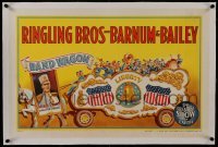 2s019 RINGLING BROS & BARNUM & BAILEY CIRCUS linen 18x28 circus poster 1943 cool Bill Bailey art!