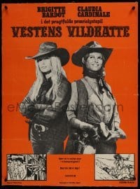 2s050 LEGEND OF FRENCHIE KING linen Danish 1972 sexy cowgirls Claudia Cardinale & Brigitte Bardot!