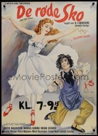 2s051 RED SHOES linen Danish 1949 Powell & Pressburger, great different Wenzel ballet art, rare!