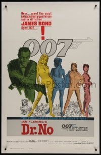 2s207 DR. NO linen 1sh 1963 Sean Connery is the most extraordinary gentleman spy James Bond 007!
