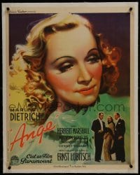 2s063 ANGEL linen French 23x29 1937 great art portrait of Marlene Dietrich, Ernst Lubitsch, rare!