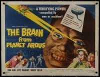 2s133 BRAIN FROM PLANET AROUS linen 1/2sh 1957 has terrifying power unequalled by men or machines!