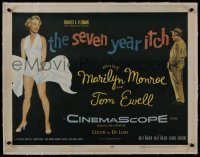 2s143 SEVEN YEAR ITCH linen 1/2sh 1955 Billy Wilder, best image of Marilyn Monroe's skirt blowing!