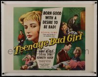 2s146 TEENAGE BAD GIRL linen 1/2sh 1957 sexy Sylvia Syms was born good with a desire to be bad!