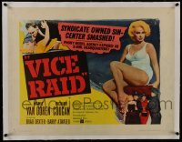 2s147 VICE RAID linen 1/2sh 1960 sexy Mamie Van Doren, phony model agency exposed as B-girl HQ!
