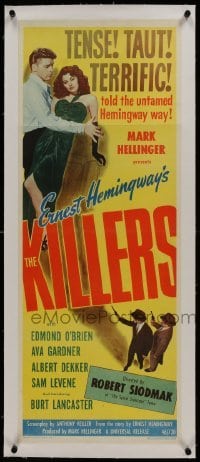 2s125 KILLERS linen insert 1946 Burt Lancaster & sexy Ava Gardner, Ernest Hemingway, ultra rare!
