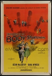 2s252 INVASION OF THE BODY SNATCHERS linen 1sh 1956 classic horror, the ultimate in science-fiction!