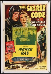 2s352 SECRET CODE linen chapter 3 1sh R1953 greatest WWII spy serial of all time, Nerve Gas!