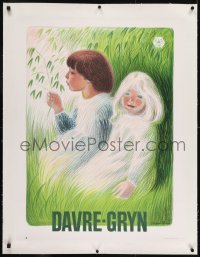 2s015 DAVRE-GRYN linen 25x33 Danish advertising poster 1940s Aage Sikker Hansen hansen art of kids!
