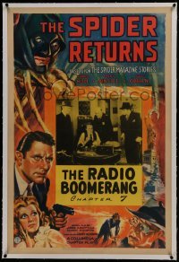 2s361 SPIDER RETURNS linen ch 7 1sh 1941 Warren Hull in crime-fighting serial, The Radio Boomerang!