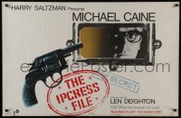 2t208 IPCRESS FILE British quad 1965 Michael Caine in the spy story of the century, top secret!