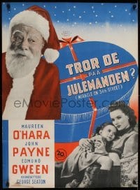 2t238 MIRACLE ON 34th STREET Danish 1949 Edmund Gwenn as Santa Claus with Natalie Wood & O'Hara!