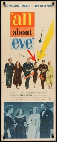 2t176 ALL ABOUT EVE insert 1950 Bette Davis & Anne Baxter classic, young Marilyn Monroe shown!