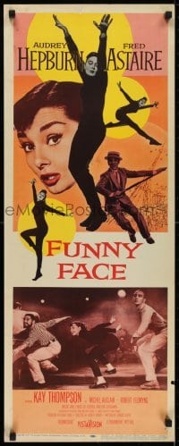 2t180 FUNNY FACE insert 1957 sexy Audrey Hepburn close up & full-length + Fred Astaire!