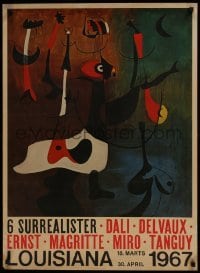 2t382 6 SURREALISTER 25x34 Danish museum/art exhibition 1967 great abstract art by Joan Miro!