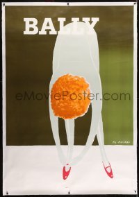 2t084 BALLY linen 46x67 French advertising poster 1980 sexy art by Pierre Fix-Masseau!