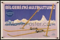 2t420 BILGERI SKI AUSRUSTUNG 20x30 German advertising poster 1910s Carl Kunst art of skis & poles!
