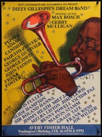 2t374 DIZZY GILLESPIE'S DREAM BAND 18x24 music poster 1970s jazz performance poster, M. Fahey art!
