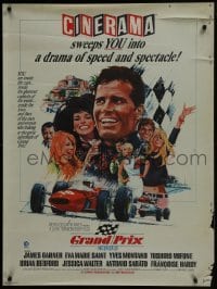 2t164 GRAND PRIX Cinerama 30x40 special acetate poster 1967 F1 driver James Garner, ultra rare!