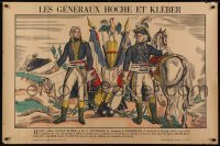 2t092 LES GENERAUX HOCHE ET KLEBER 31x47 French special poster 1944 art of French revolutionaries!