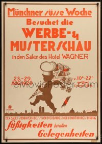 2t103 MUNCHNER SUSSE WOCHE 32x46 German special poster 1929 Munich Sweet Week, great Schenk art!