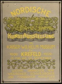 2t109 NORDISCHE 35x48 German museum/art exhibition 1902 Nordic art at the Kaiser Wilhelm Museum!