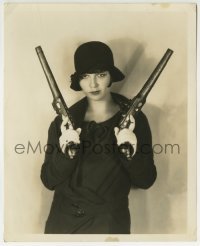 2w142 LOUISE BROOKS 8x10 still 1920s incredible portrait with two guns by Eugene Robert Richee!