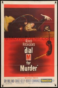 2w210 DIAL M FOR MURDER 1sh 1954 Alfred Hitchcock classic, attacked Grace Kelly reaches for phone!